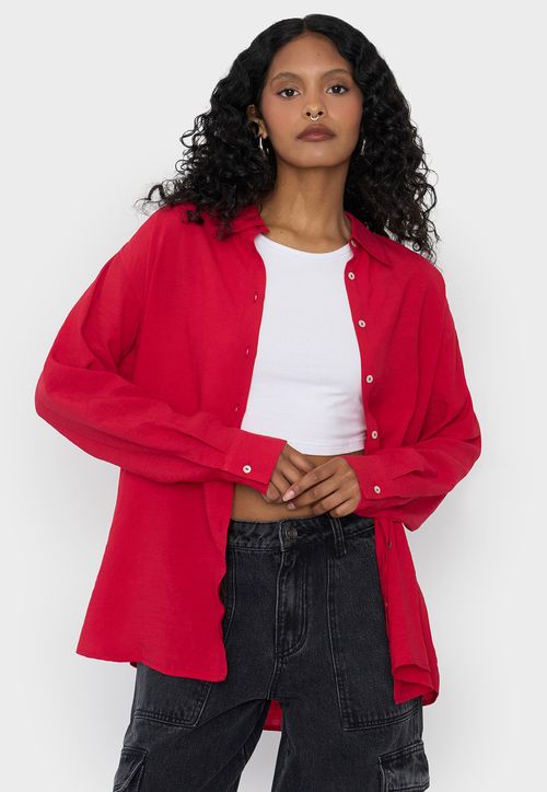 Blusa Mujer Camisera Rojo