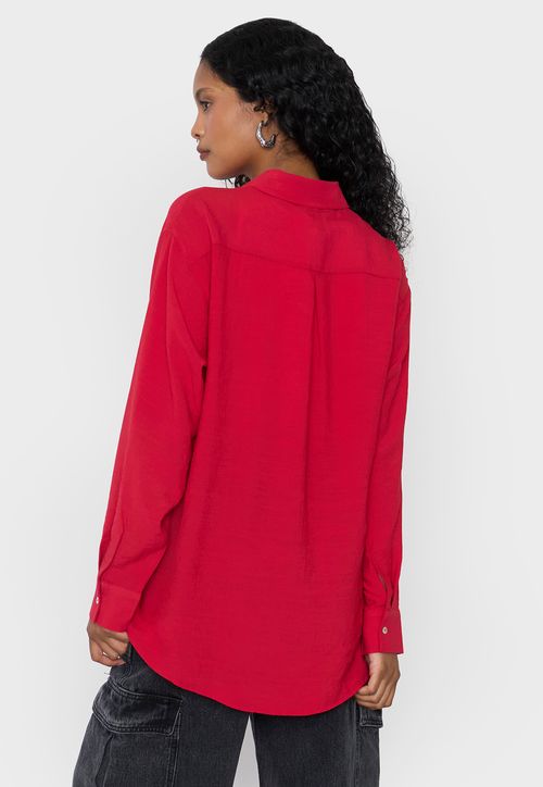 Blusa Mujer Camisera Rojo
