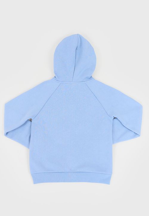 Poleron Niña Kids Full Zipper Celeste