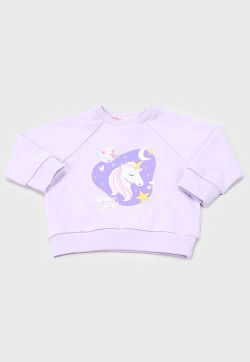 Poleron Bebe Niña Pullover Focal Lila