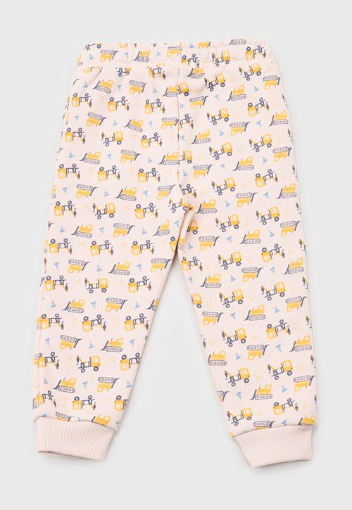 Pantalon De Buzo Bebe Niño Fullprint Beige
