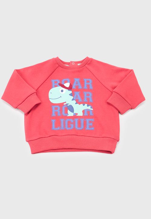 Poleron Bebe Niño Pullover Focal Rojo