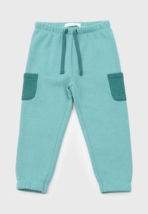 Pantalon De Buzo Bebe Niño Cargo Color Verde