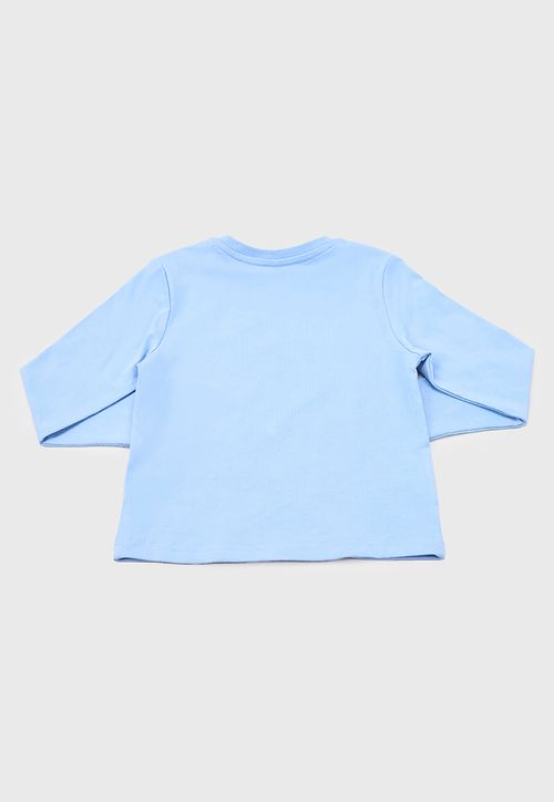 Polera Bebe Niña Manga Larga Focal Celeste