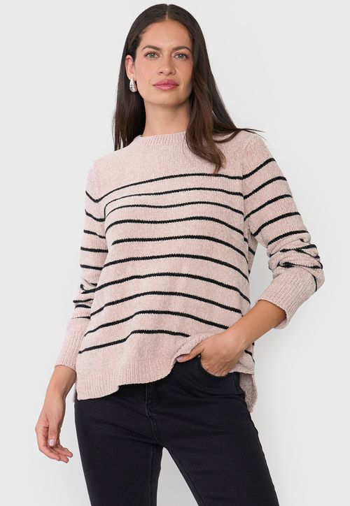 Sweater Mujer Chenille Beige