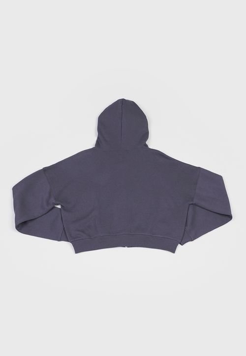 Poleron Niña Teen Full Zipper Estrella Gris
