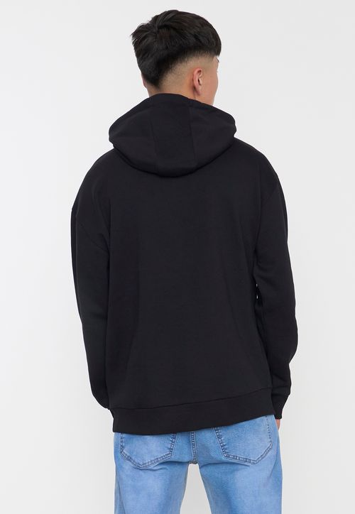 Polerón Hombre Hood Print Asiatico Negro