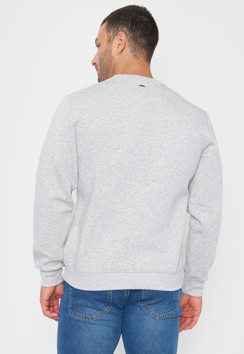 Polerón Hombre R-Neck Costura Gris