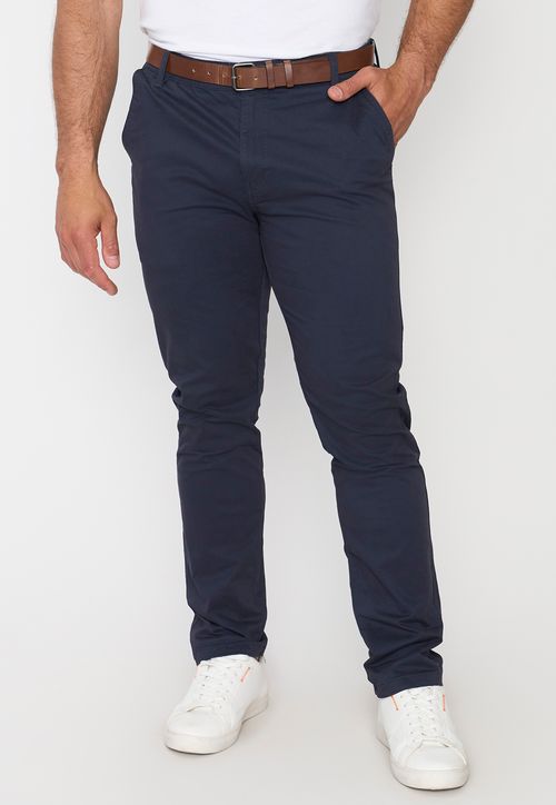Pantalón Hombre Cinturón Azul