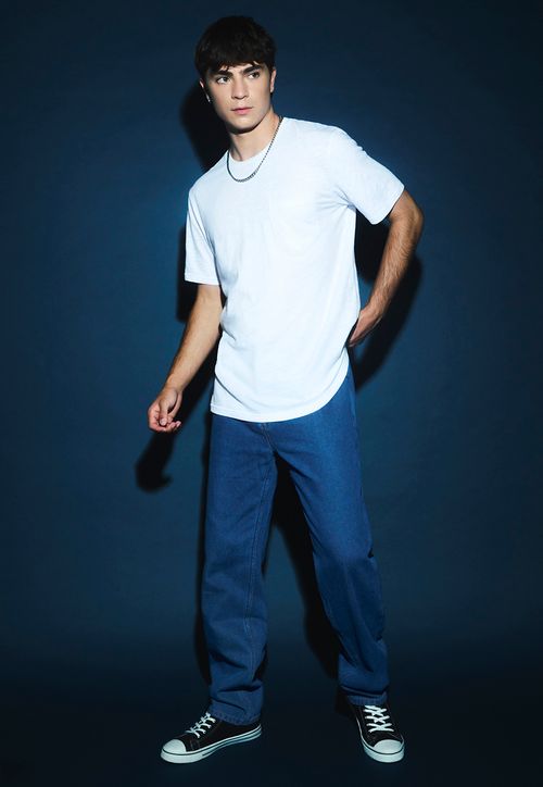 Jeans Hombre Straight Color Azul Medio