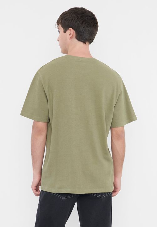 Polera Hombre Tejida Bolsillo Verde
