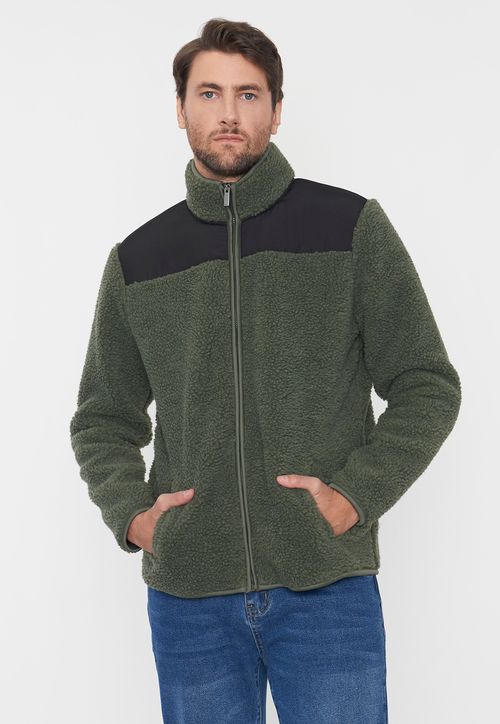 Chaqueta Hombre Sherpa Musgo