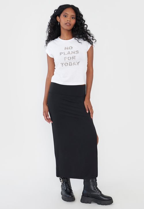 Falda Mujer Midi Negro