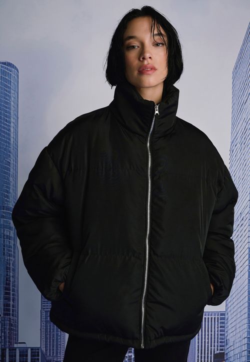 Parka Mujer Negro Puffa