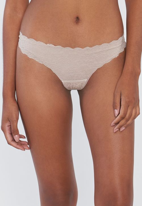 Calzón Mujer Colaless Beige Encaje