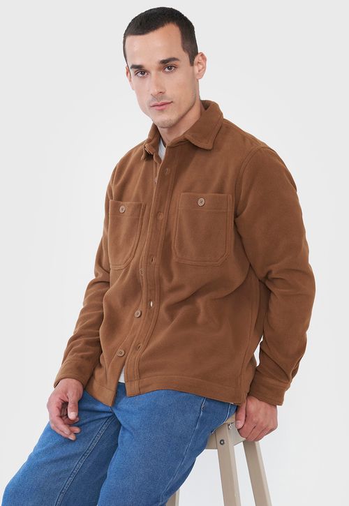 Sobrecamisa Hombre Polar Color Camel