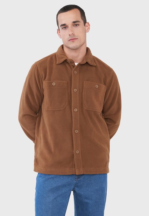 Sobrecamisa Hombre Polar Color Camel