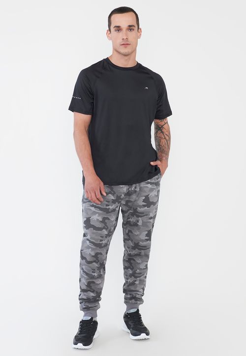 Buzo Hombre Deportivo Jogger Print Gris