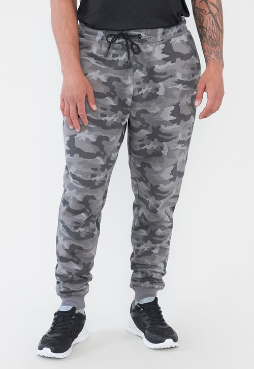 Buzo Hombre Deportivo Jogger Print Gris