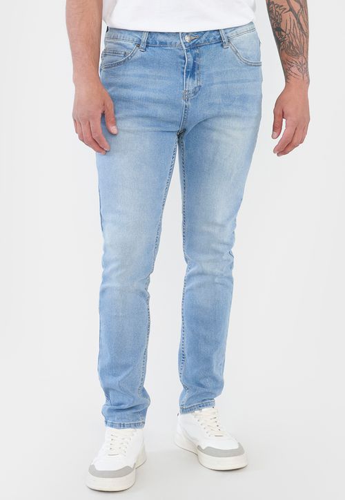 Jeans Hombre Super Skinny Azul Claro