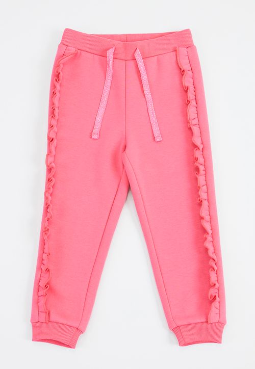 Pantalón De Buzo Bebé Niña Vuelos Rosado