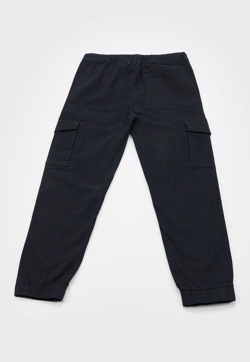 Pantalon Niño Teen Jogger Cargo Negro