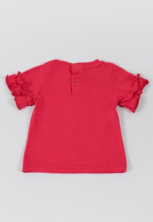 Polera Bebé Niña Manga Corta Core Fucsia
