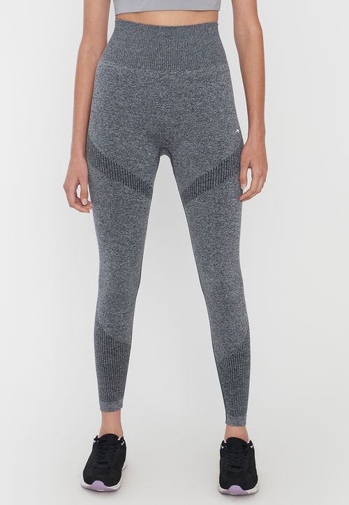 Calza Mujer Deportiva Seamless Gris Oscuro