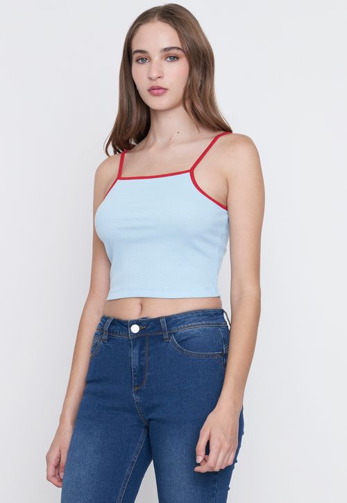 Peto Mujer Halter Celeste