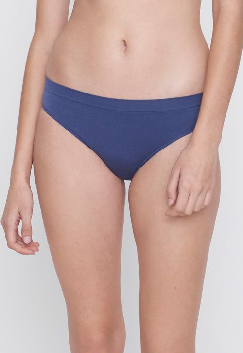 Calzón Mujer Bikini Seamless Azul