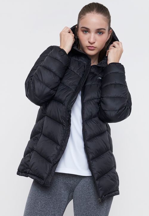 Parka Mujer Deportiva Zipper Negro