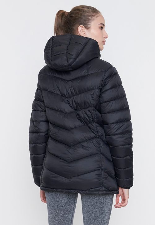 Parka Mujer Deportiva Zipper Negro