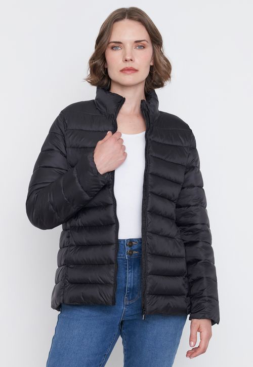 Parka Mujer Básica Color Negro