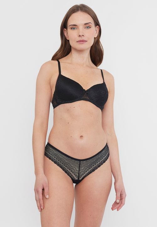 Pantaleta Mujer Negro Full Lace
