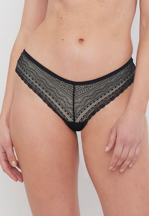 Pantaleta Mujer Negro Full Lace