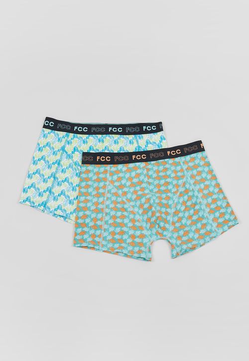 Bóxer Hombre Bipack Print Celeste