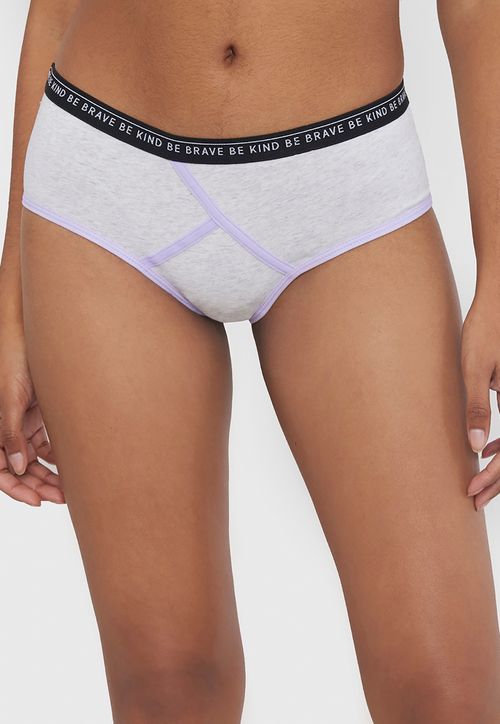 Boyshort Mujer Algodón Gris Melange