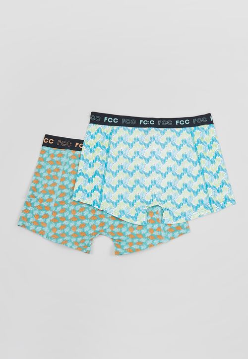 Bóxer Hombre Bipack Print Celeste