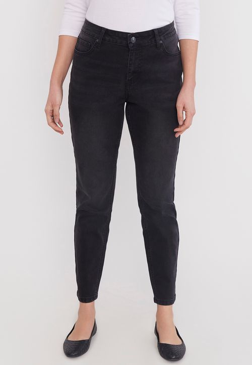Jeans Mujer Skinny 1 Boton Negro