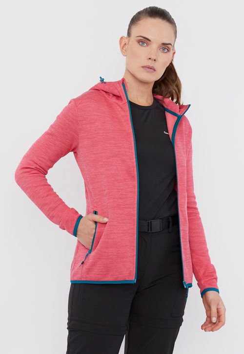 Polerón Outdoor Mujer Waffle Melange Rojo