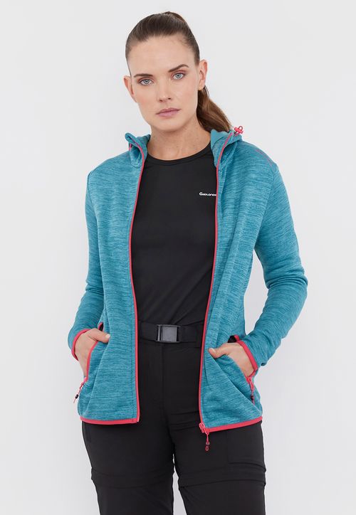Polerón Outdoor Mujer Waffle Melange Azul