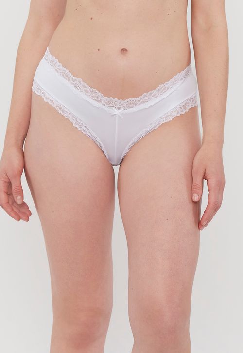 Pantaleta Mujer Microfibra Lace Ecru