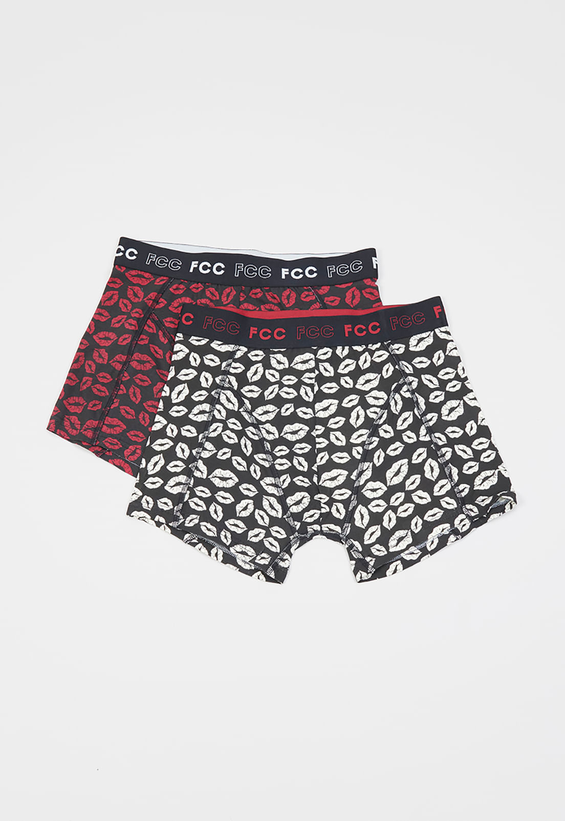 Bóxer Hombre Bipack Print Rojo