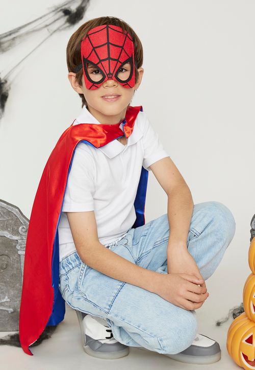 Disfraz Niño Set Capa con Antifaz Spiderman Marvel