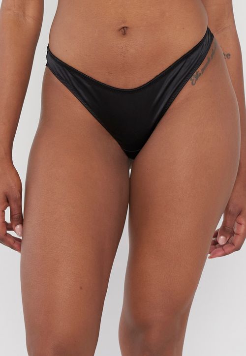 Bipack Calzón Mujer Satín Negro/Negro Print