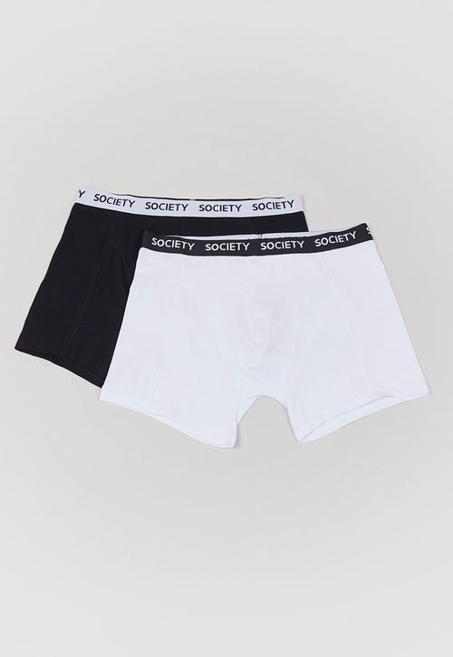 Bóxer Hombre Bipack Liso Mix Blanco/Negro
