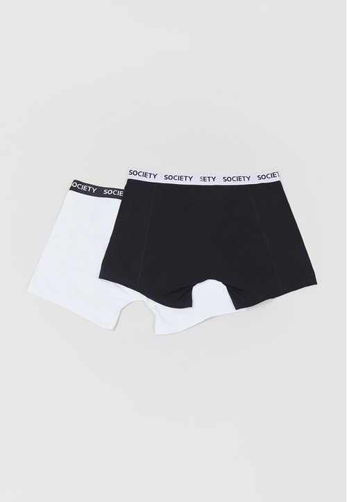 Bóxer Hombre Bipack Liso Mix Blanco/Negro