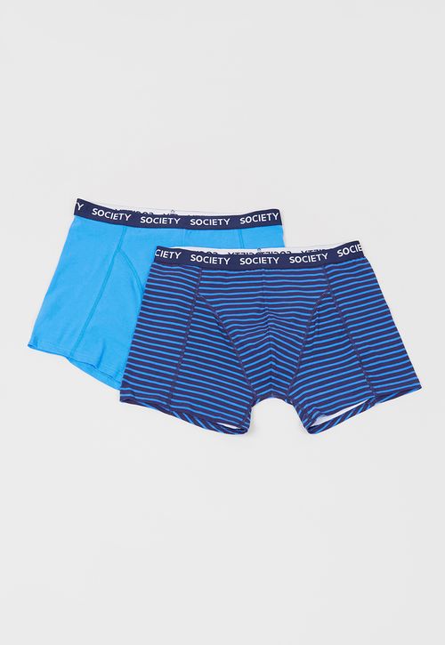 Bóxer Hombre Bipack Líneas Mix Celeste/Azul