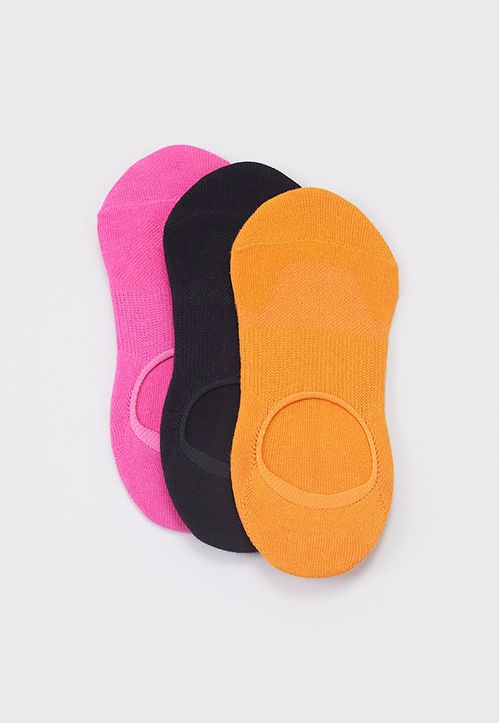 Calcetines Mujer Invisibles Deportivos Fucsia/Negro/Naranjo