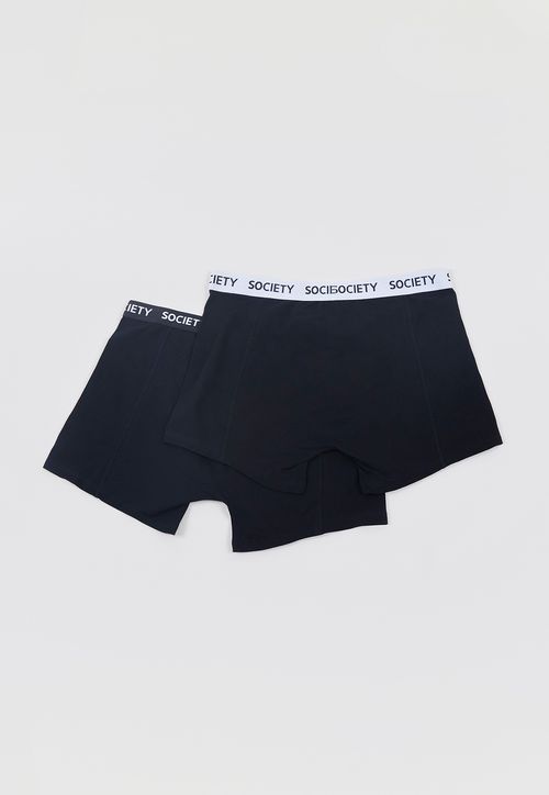 Bóxer Hombre Bipack Mix Liso Negro